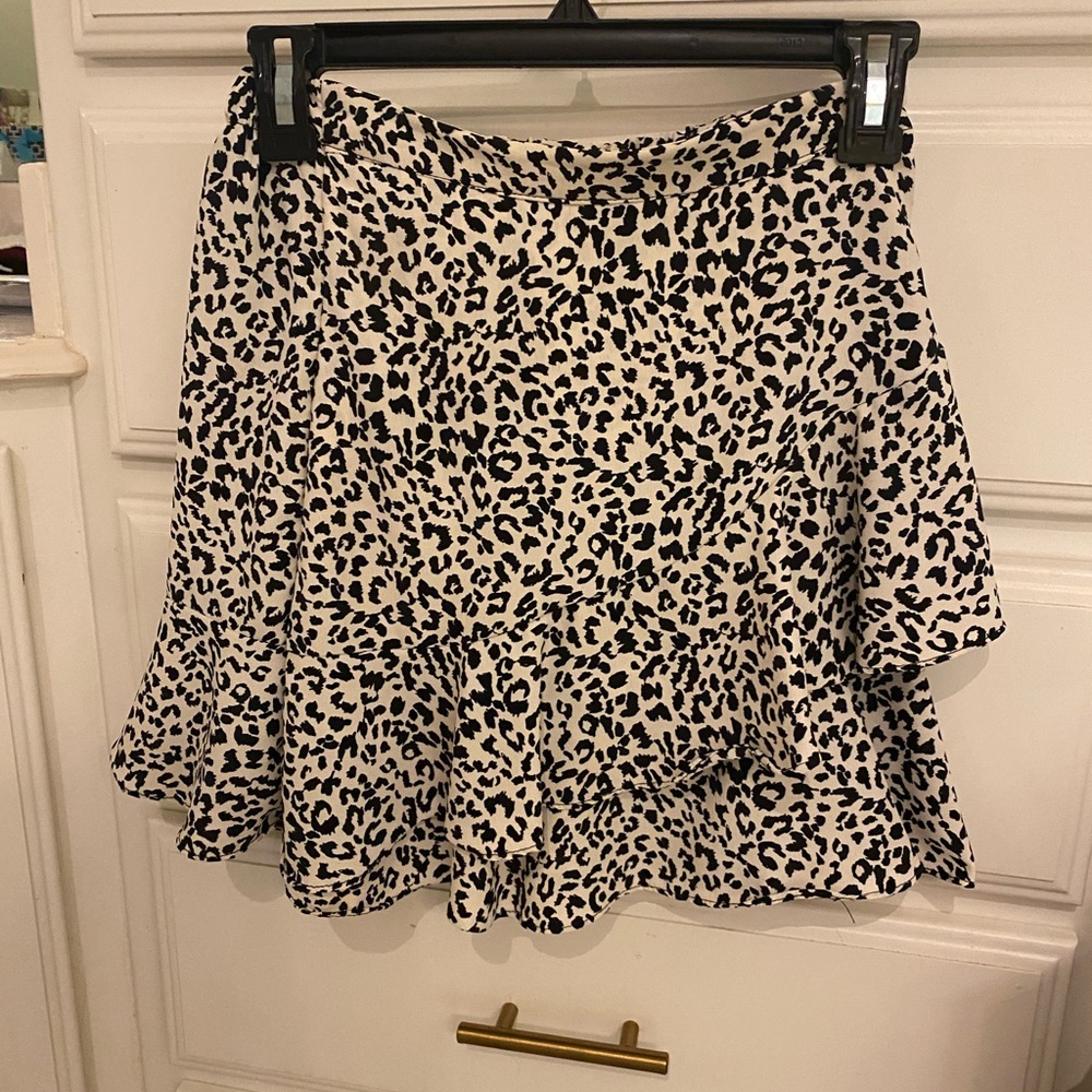 Altar’D State white cheetah skirt